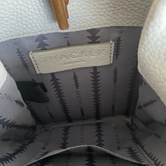 Thacker Leather Crossbody Bag In Mist Gold Chain Pippa Capsule New York - Picture 4 of 4